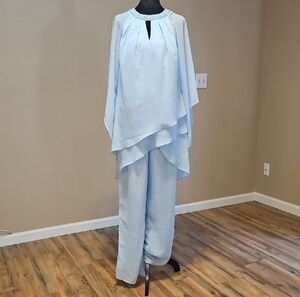 Elegant Light Blue Women's Jumpsuit